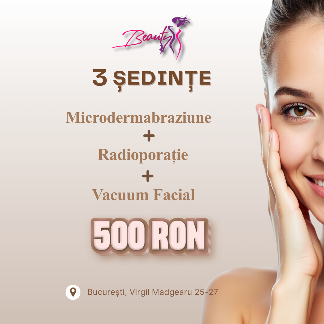 Microdermabraziune + Radioporație + Vacuum Facial
